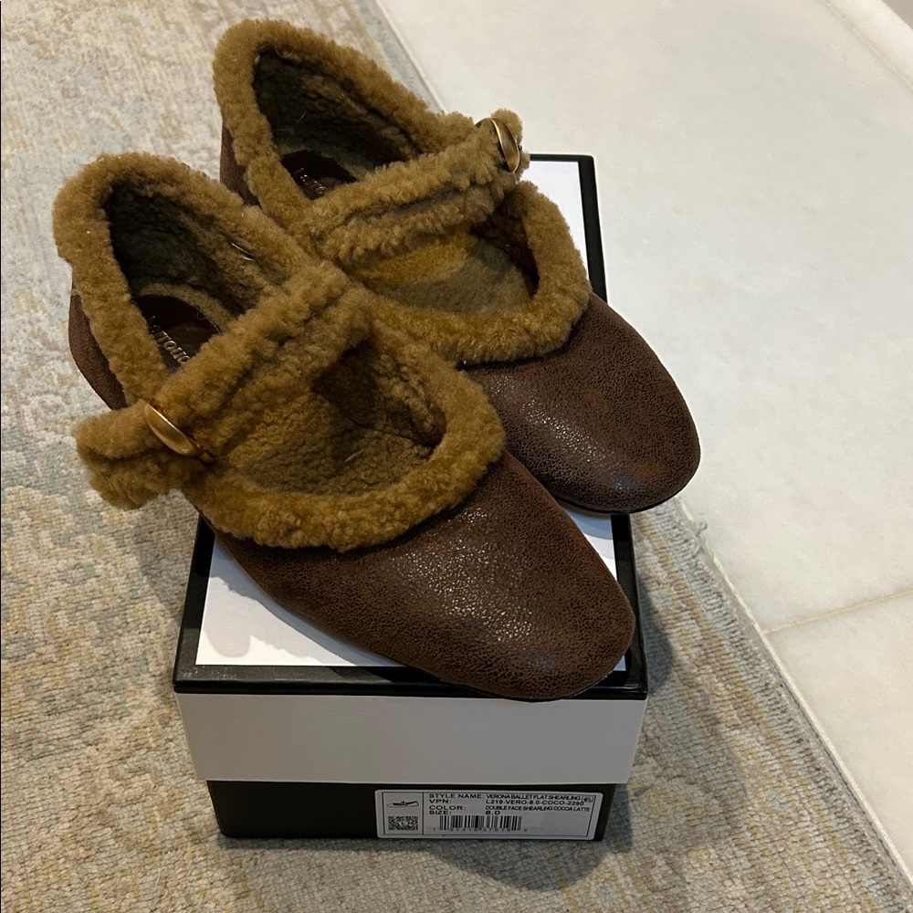 Larroude Brown Mary Jane with Plush Lining